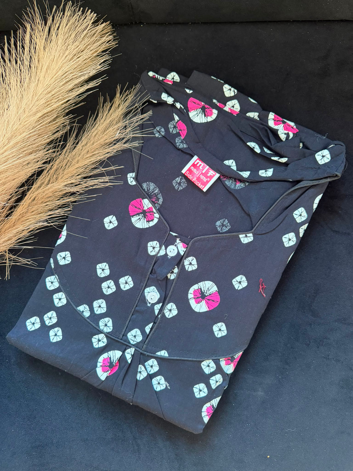 Nighty - Bleu nuit floral
